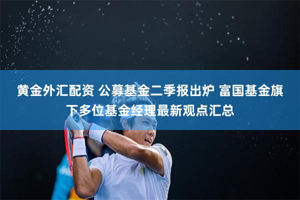 黄金外汇配资 公募基金二季报出炉 富国基金旗下多位基金经理最新观点汇总