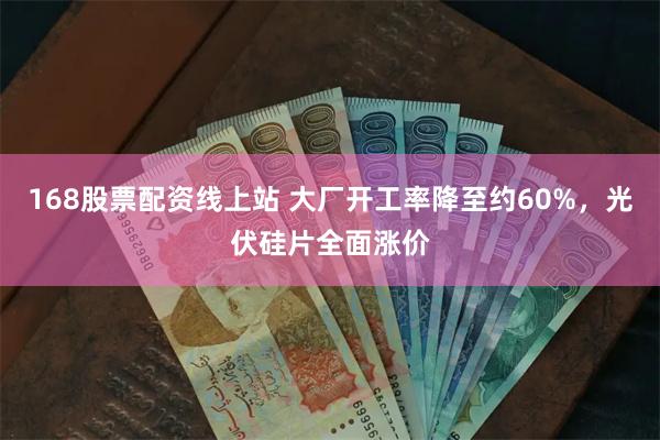 168股票配资线上站 大厂开工率降至约60%，光伏硅片全面涨价